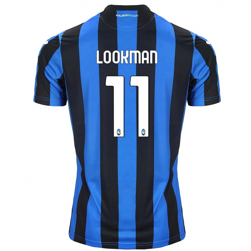 Danxen Mænd Ademola Lookman #11 Blå Sort Hjemmebane Spillertrøjer 2024/25 Trøje T-Shirt