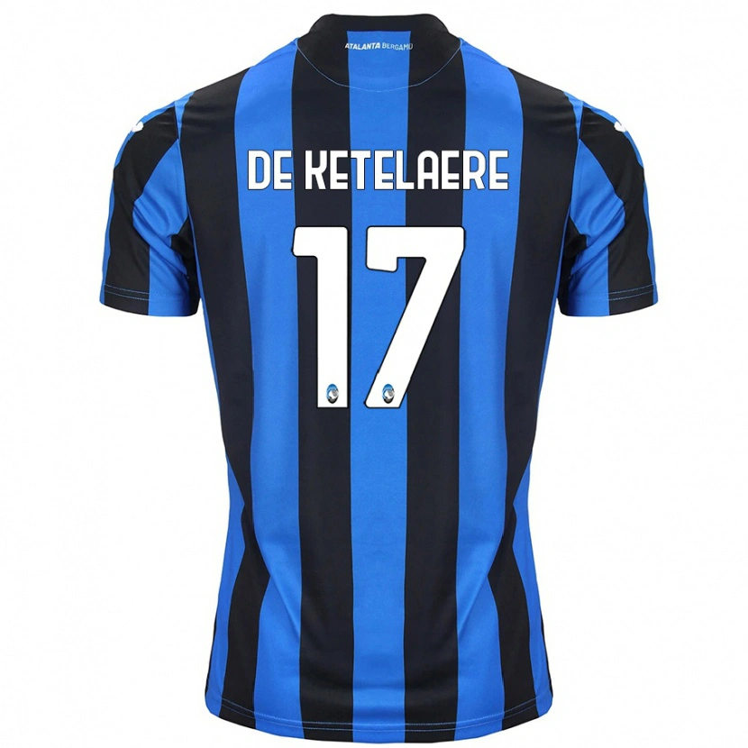 Danxen Mænd Charles De Ketelaere #17 Blå Sort Hjemmebane Spillertrøjer 2024/25 Trøje T-Shirt