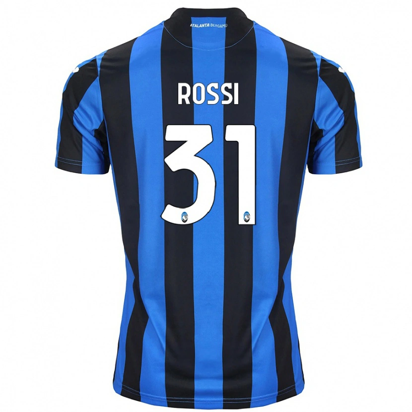 Danxen Mænd Francesco Rossi #31 Blå Sort Hjemmebane Spillertrøjer 2024/25 Trøje T-Shirt