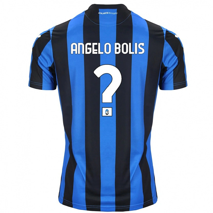 Danxen Mænd Tommaso Angelo Bolis #0 Blå Sort Hjemmebane Spillertrøjer 2024/25 Trøje T-Shirt