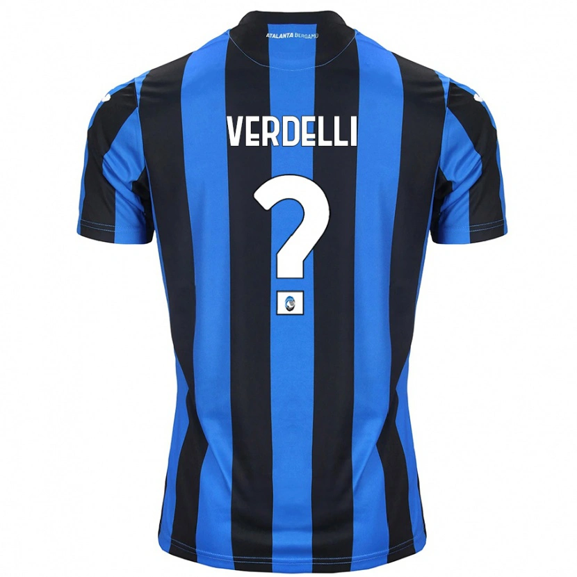 Danxen Mænd Davide Verdelli #0 Blå Sort Hjemmebane Spillertrøjer 2024/25 Trøje T-Shirt