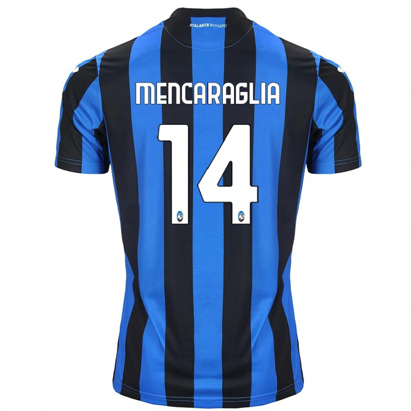 Danxen Mænd Filippo Mencaraglia #14 Blå Sort Hjemmebane Spillertrøjer 2024/25 Trøje T-Shirt