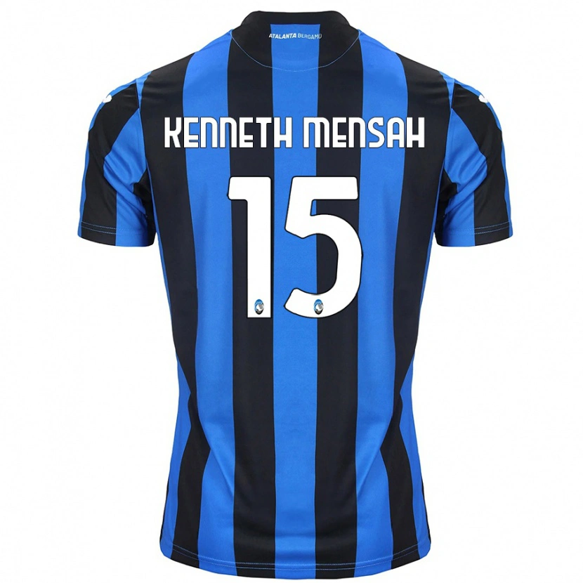 Danxen Mænd Anthony Kenneth Mensah #15 Blå Sort Hjemmebane Spillertrøjer 2024/25 Trøje T-Shirt