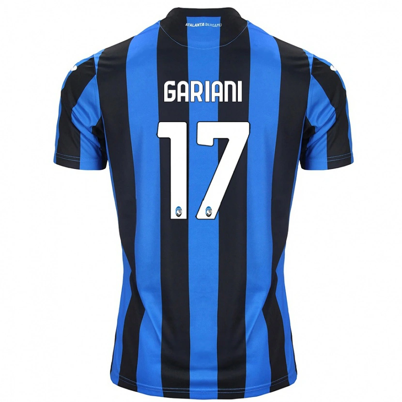 Danxen Mænd Niccolò Gariani #17 Blå Sort Hjemmebane Spillertrøjer 2024/25 Trøje T-Shirt