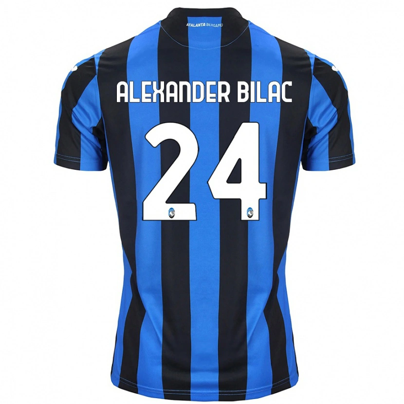 Danxen Mænd Max Alexander Bilac #24 Blå Sort Hjemmebane Spillertrøjer 2024/25 Trøje T-Shirt