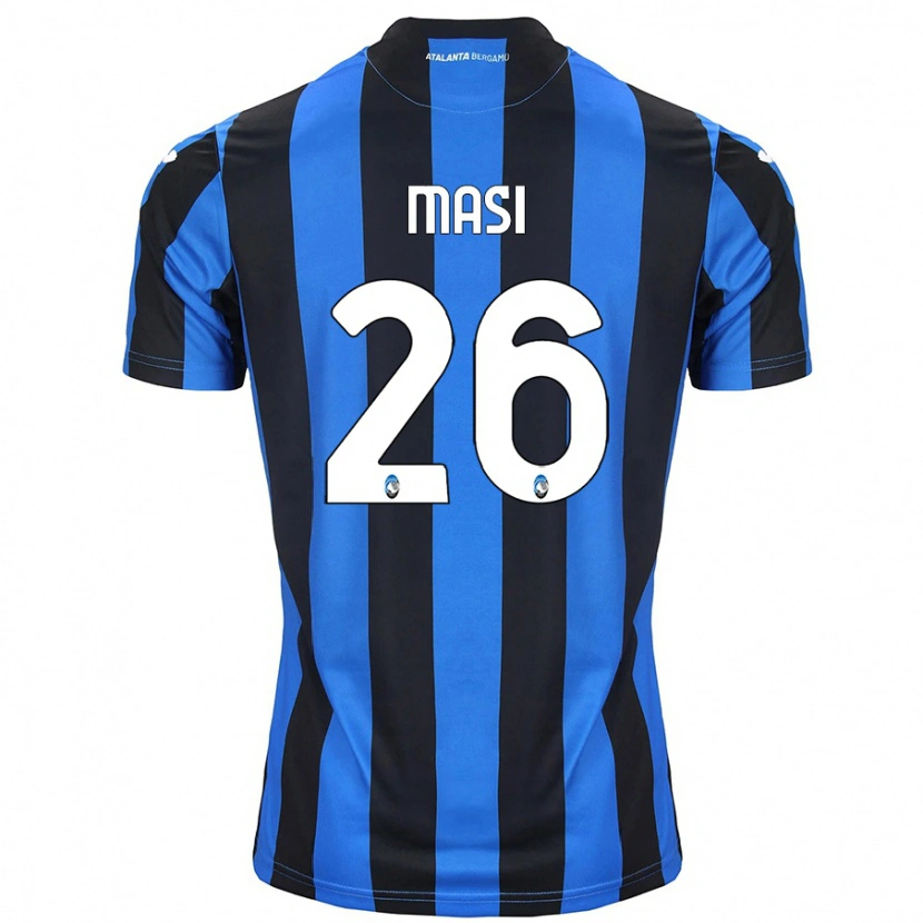 Danxen Mænd Alberto Masi #26 Blå Sort Hjemmebane Spillertrøjer 2024/25 Trøje T-Shirt