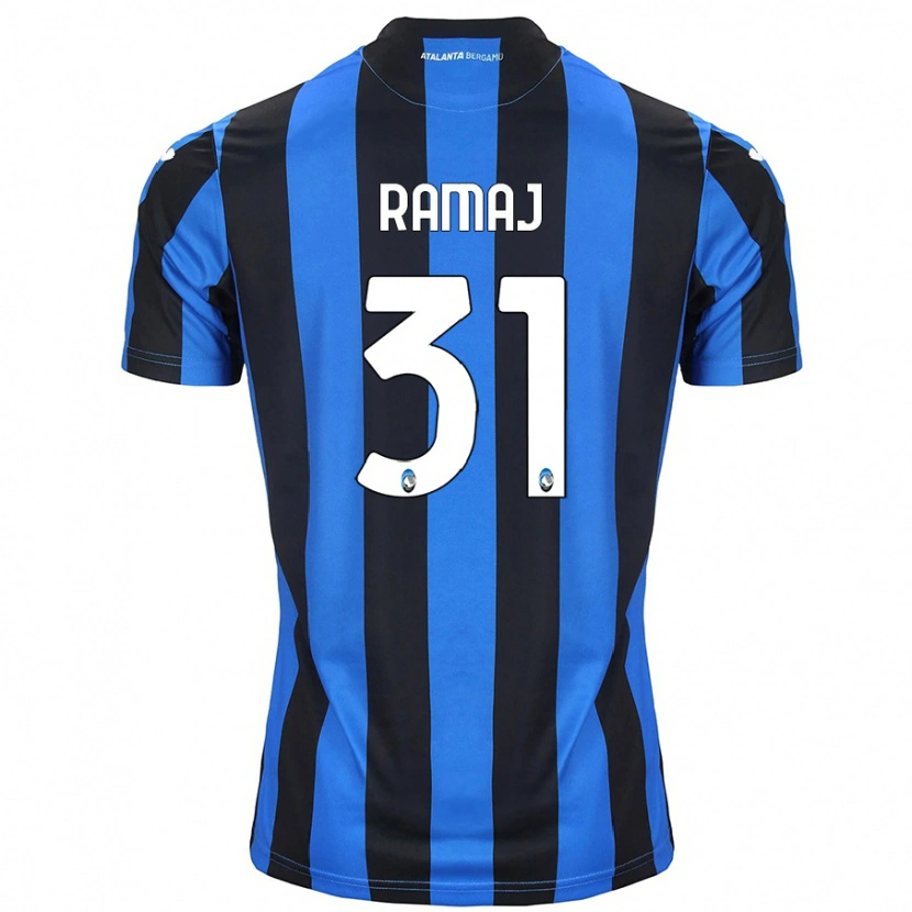 Danxen Mænd Gabriel Ramaj #31 Blå Sort Hjemmebane Spillertrøjer 2024/25 Trøje T-Shirt