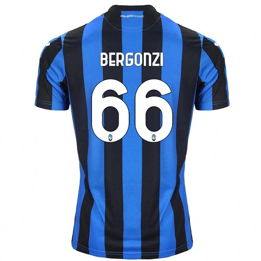 Danxen Mænd Federico Bergonzi #66 Blå Sort Hjemmebane Spillertrøjer 2024/25 Trøje T-Shirt