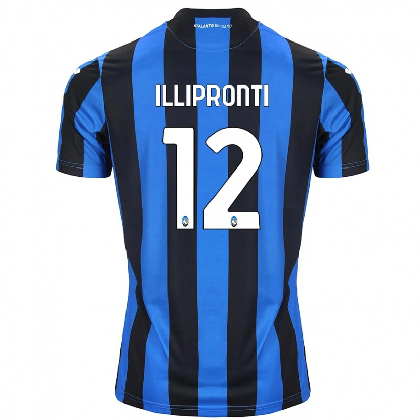 Danxen Mænd Filippo Illipronti #12 Blå Sort Hjemmebane Spillertrøjer 2024/25 Trøje T-Shirt