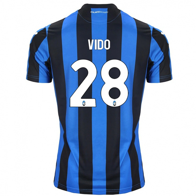 Danxen Mænd Luca Vido #28 Blå Sort Hjemmebane Spillertrøjer 2024/25 Trøje T-Shirt