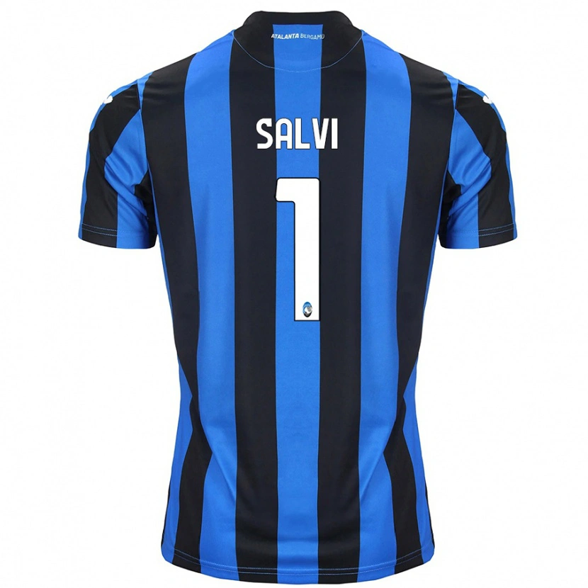 Danxen Mænd Margherita Salvi #1 Blå Sort Hjemmebane Spillertrøjer 2024/25 Trøje T-Shirt