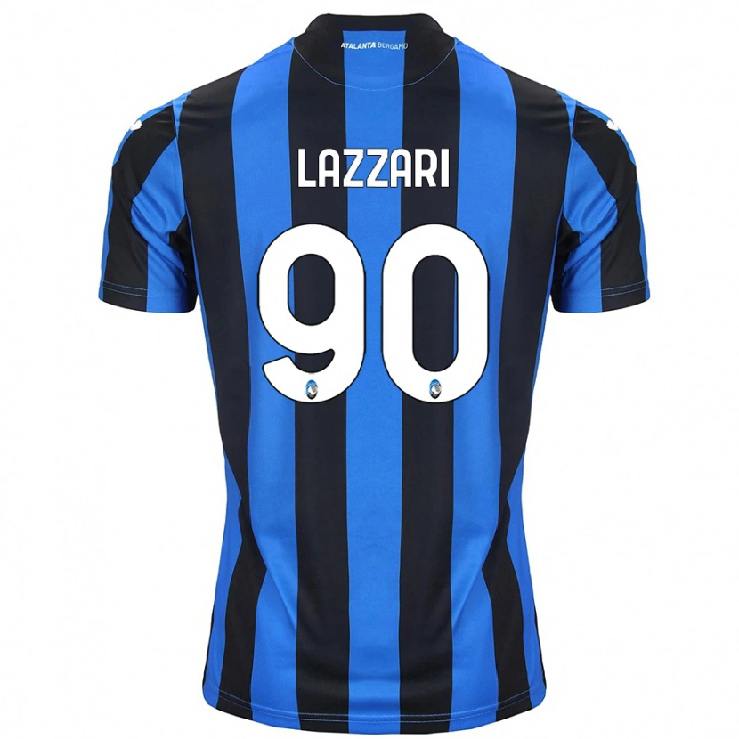 Danxen Mænd Ilaria Lazzari #90 Blå Sort Hjemmebane Spillertrøjer 2024/25 Trøje T-Shirt