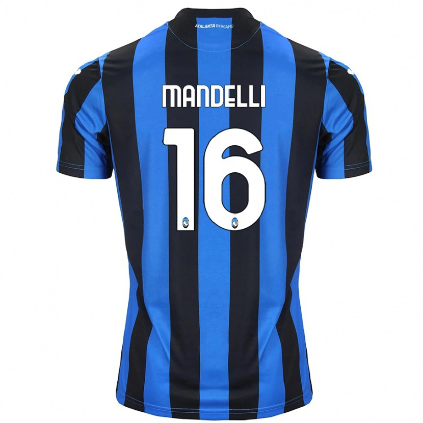 Danxen Mænd Giulia Mandelli #16 Blå Sort Hjemmebane Spillertrøjer 2024/25 Trøje T-Shirt