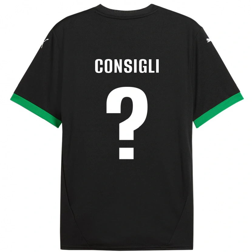 Danxen Mænd Andrea Consigli #0 Sort Mørkegrøn Hjemmebane Spillertrøjer 2024/25 Trøje T-Shirt