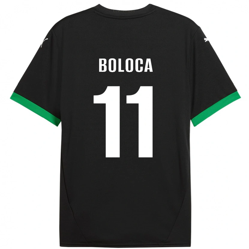 Danxen Mænd Daniel Boloca #11 Sort Mørkegrøn Hjemmebane Spillertrøjer 2024/25 Trøje T-Shirt