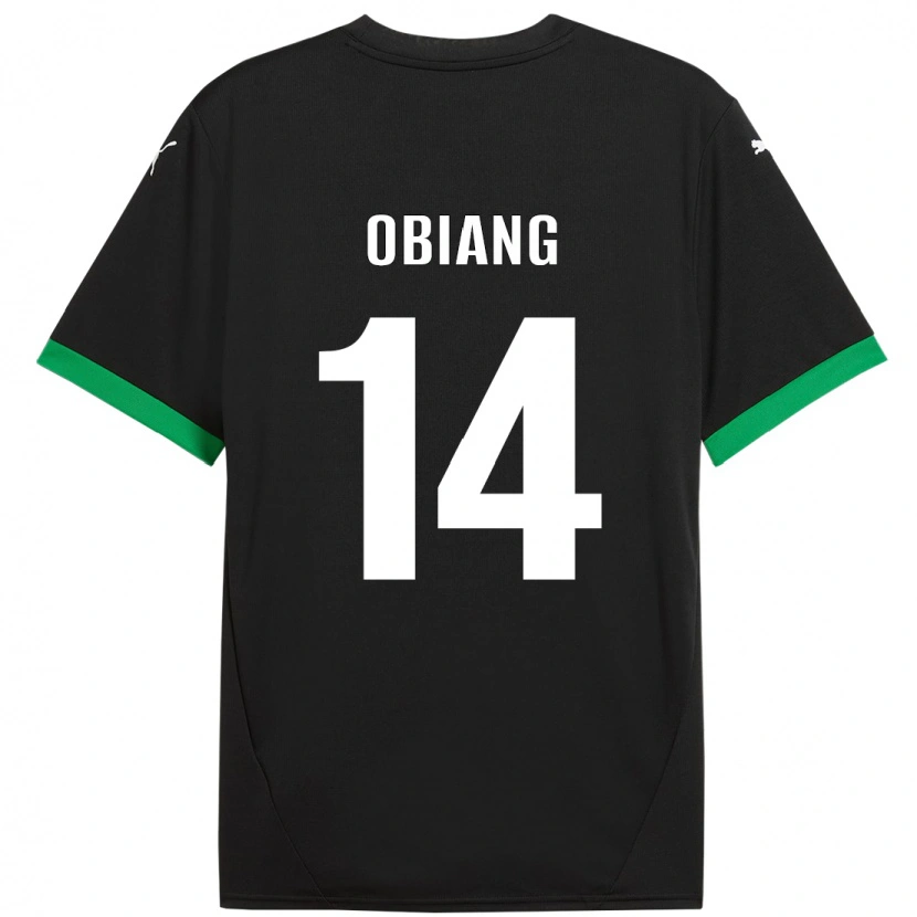 Danxen Mænd Pedro Obiang #14 Sort Mørkegrøn Hjemmebane Spillertrøjer 2024/25 Trøje T-Shirt