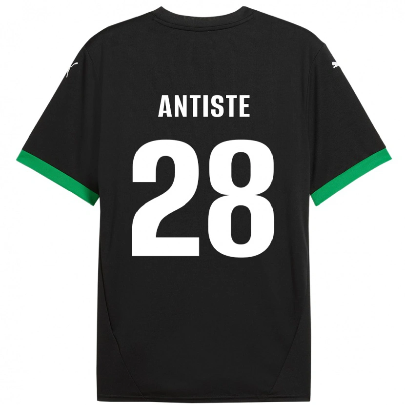 Danxen Mænd Janis Antiste #28 Sort Mørkegrøn Hjemmebane Spillertrøjer 2024/25 Trøje T-Shirt