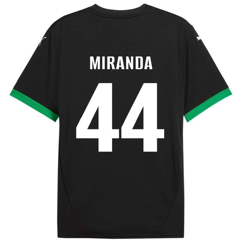 Danxen Mænd Kevin Miranda #44 Sort Mørkegrøn Hjemmebane Spillertrøjer 2024/25 Trøje T-Shirt