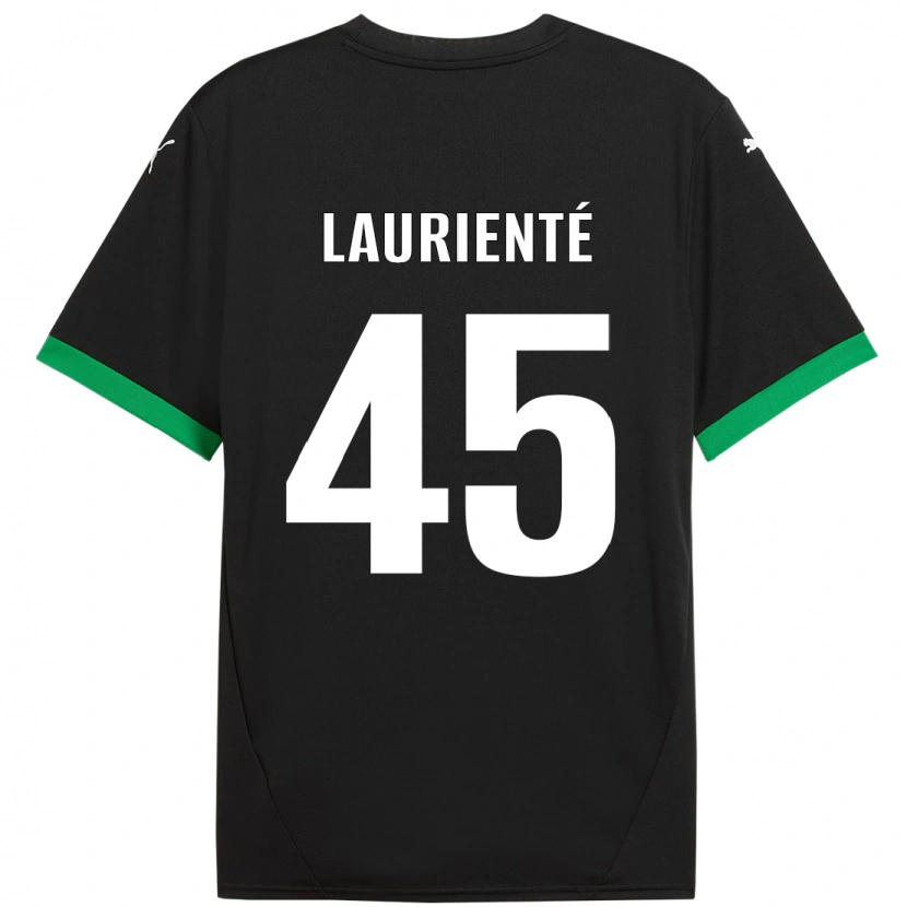 Danxen Mænd Armand Laurienté #45 Sort Mørkegrøn Hjemmebane Spillertrøjer 2024/25 Trøje T-Shirt