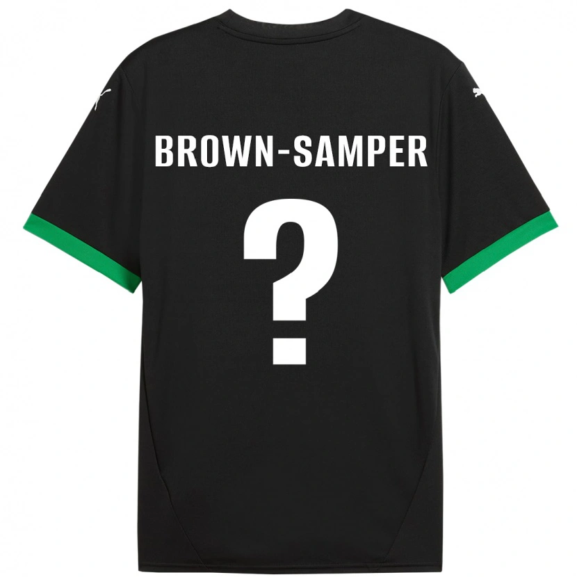 Danxen Mænd Isaac Brown-Samper #0 Sort Mørkegrøn Hjemmebane Spillertrøjer 2024/25 Trøje T-Shirt