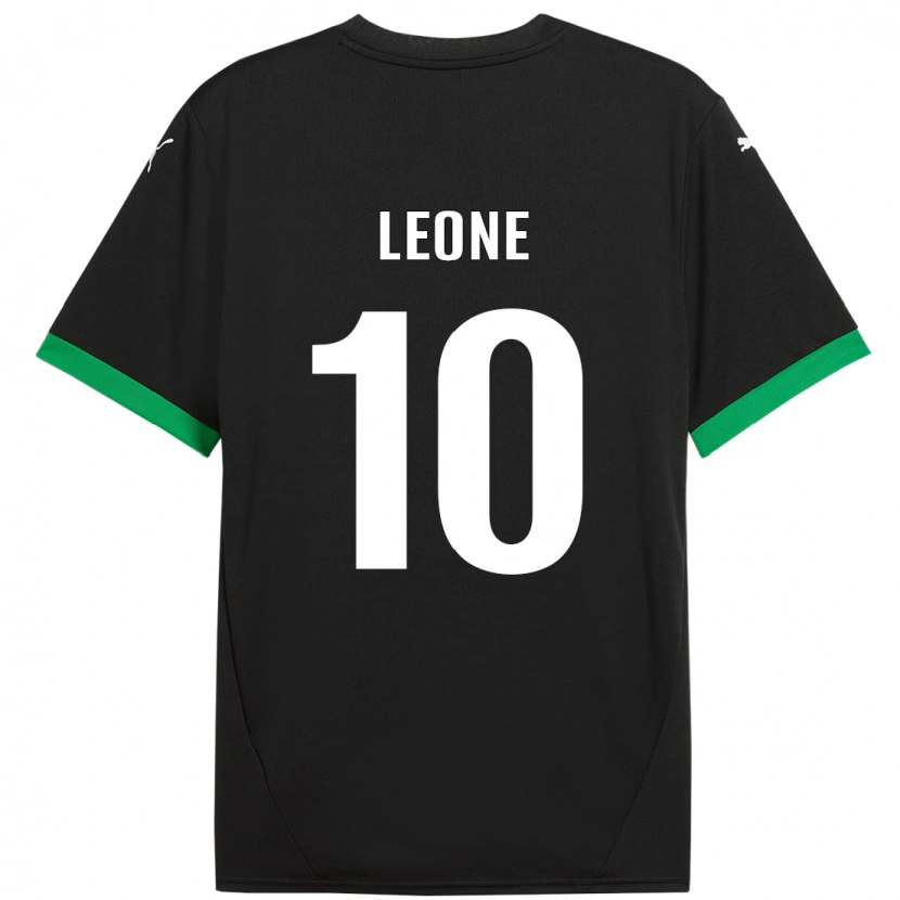 Danxen Mænd Kevin Leone #10 Sort Mørkegrøn Hjemmebane Spillertrøjer 2024/25 Trøje T-Shirt