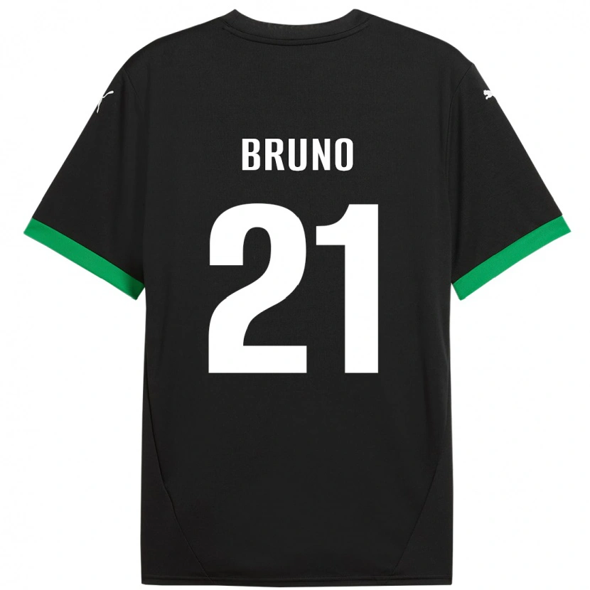 Danxen Mænd Kevin Bruno #21 Sort Mørkegrøn Hjemmebane Spillertrøjer 2024/25 Trøje T-Shirt