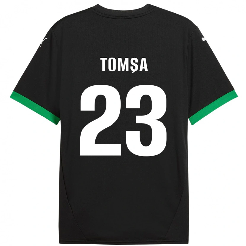 Danxen Mænd Troy Tomșa #23 Sort Mørkegrøn Hjemmebane Spillertrøjer 2024/25 Trøje T-Shirt