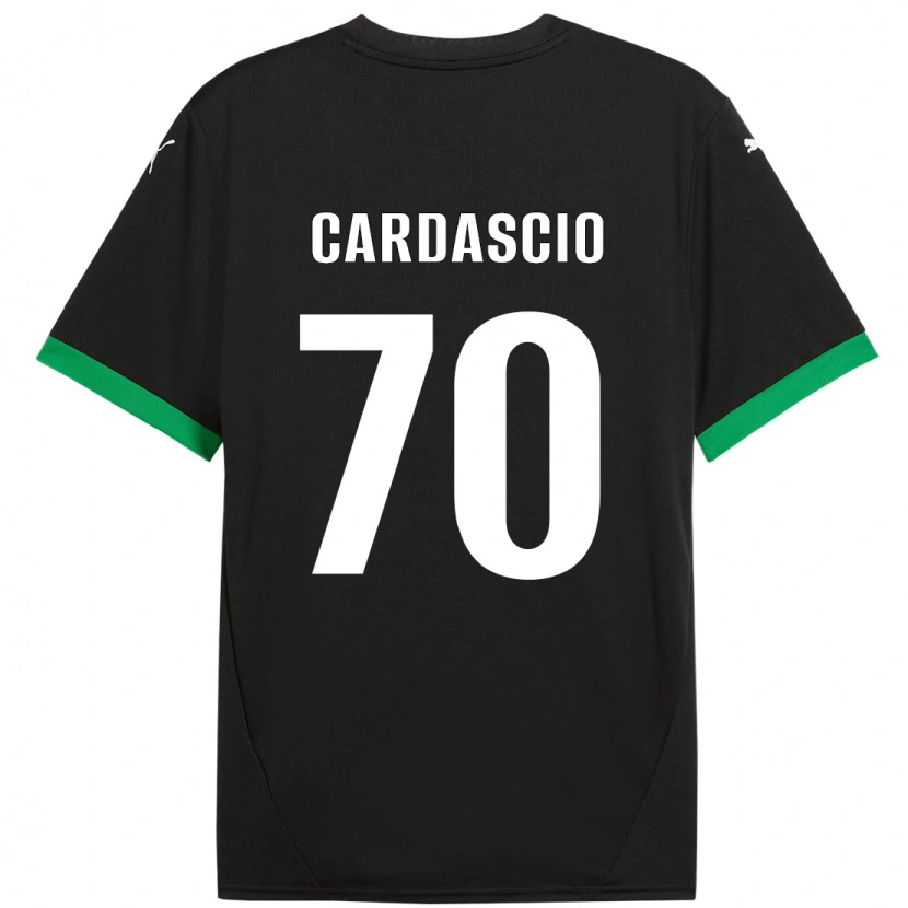 Danxen Mænd Alessandro Cardascio #70 Sort Mørkegrøn Hjemmebane Spillertrøjer 2024/25 Trøje T-Shirt