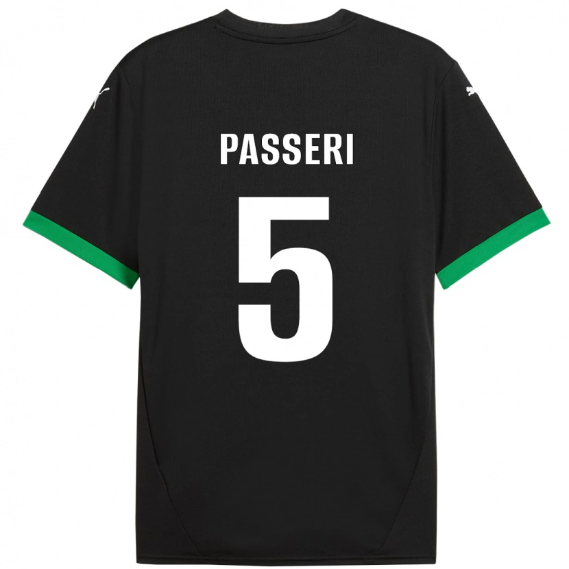 Danxen Mænd Angela Passeri #5 Sort Mørkegrøn Hjemmebane Spillertrøjer 2024/25 Trøje T-Shirt