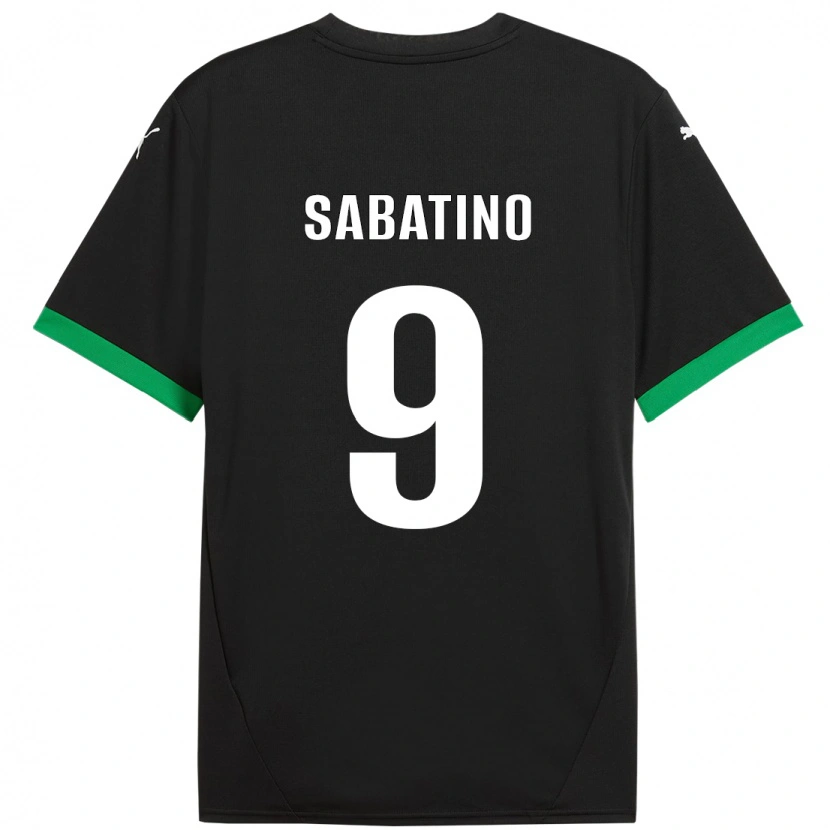 Danxen Mænd Daniela Sabatino #9 Sort Mørkegrøn Hjemmebane Spillertrøjer 2024/25 Trøje T-Shirt