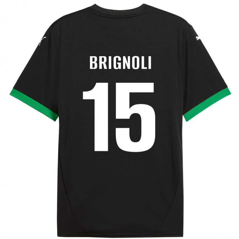 Danxen Mænd Benedetta Brignoli #15 Sort Mørkegrøn Hjemmebane Spillertrøjer 2024/25 Trøje T-Shirt