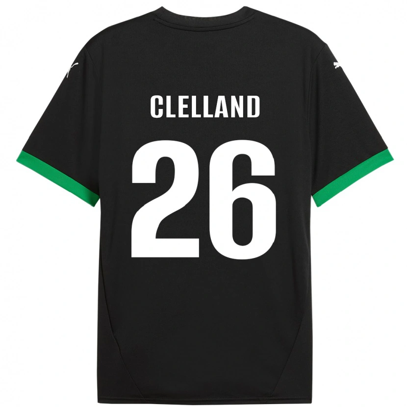Danxen Mænd Lana Clelland #26 Sort Mørkegrøn Hjemmebane Spillertrøjer 2024/25 Trøje T-Shirt