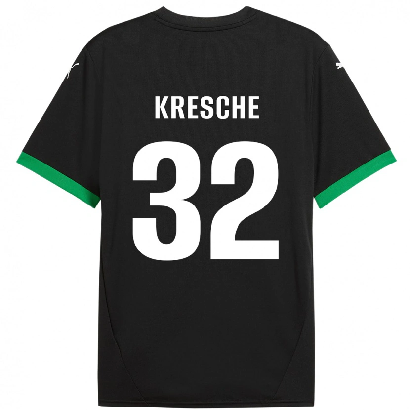 Danxen Mænd Isabella Kresche #32 Sort Mørkegrøn Hjemmebane Spillertrøjer 2024/25 Trøje T-Shirt