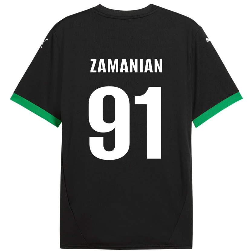 Danxen Mænd Annahita Zamanian #91 Sort Mørkegrøn Hjemmebane Spillertrøjer 2024/25 Trøje T-Shirt