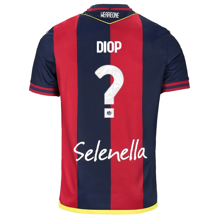 Danxen Mænd Saer Diop #0 Rød Kongeblå Hjemmebane Spillertrøjer 2024/25 Trøje T-Shirt
