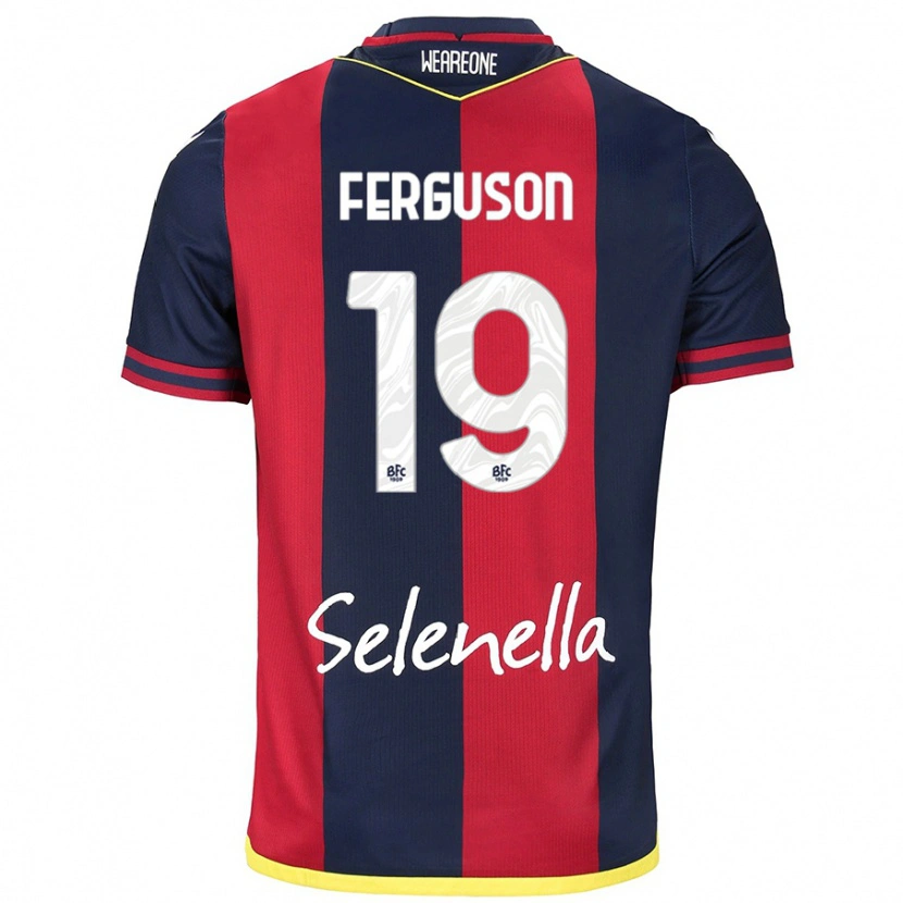 Danxen Mænd Lewis Ferguson #19 Rød Kongeblå Hjemmebane Spillertrøjer 2024/25 Trøje T-Shirt
