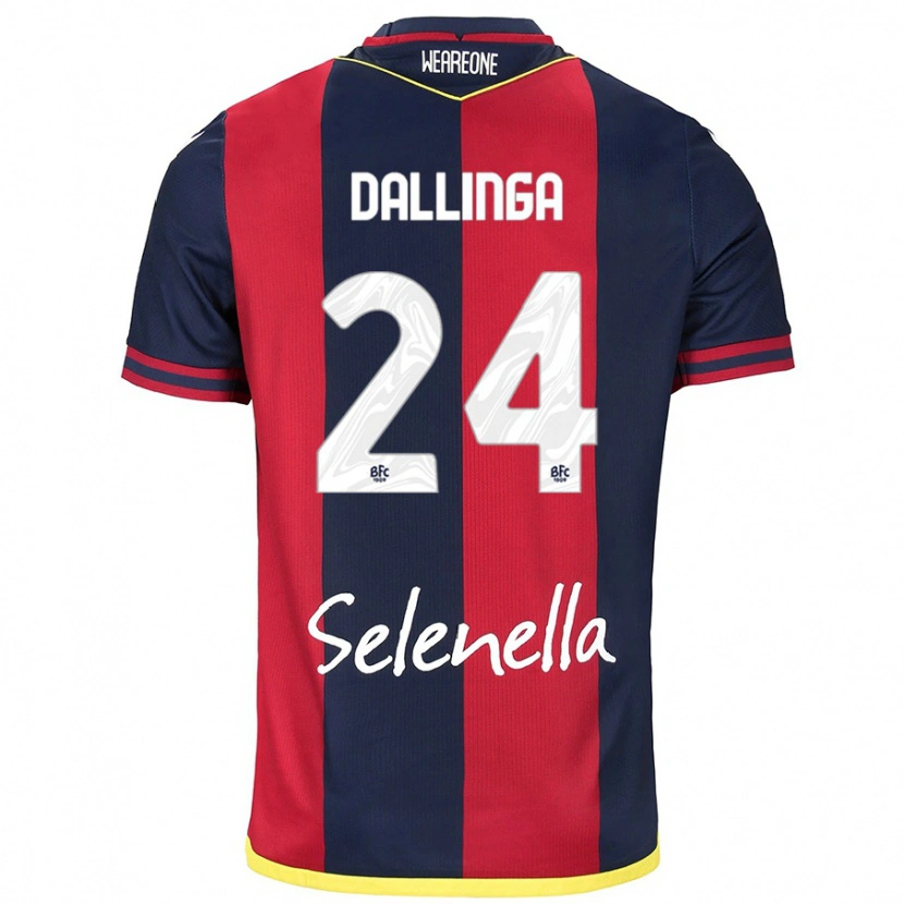 Danxen Mænd Thijs Dallinga #24 Rød Kongeblå Hjemmebane Spillertrøjer 2024/25 Trøje T-Shirt
