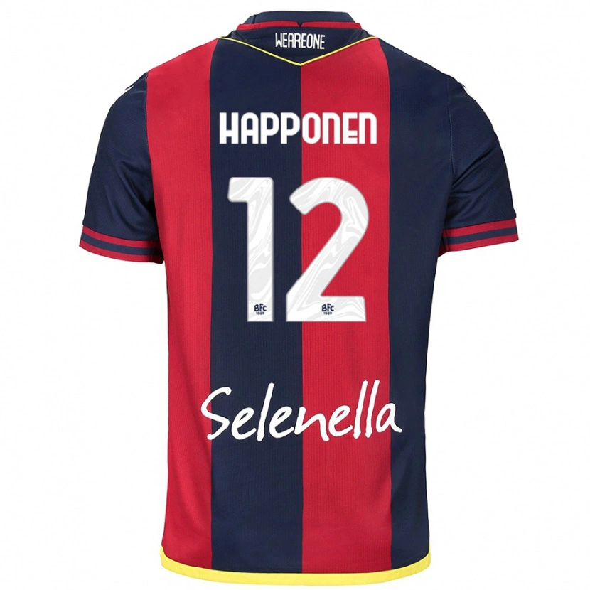 Danxen Mænd Ukko Happonen #12 Rød Kongeblå Hjemmebane Spillertrøjer 2024/25 Trøje T-Shirt