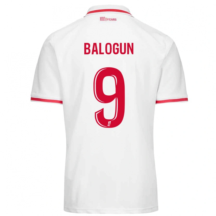 Danxen Mænd Folarin Balogun #9 Hvid Rød Hjemmebane Spillertrøjer 2024/25 Trøje T-Shirt