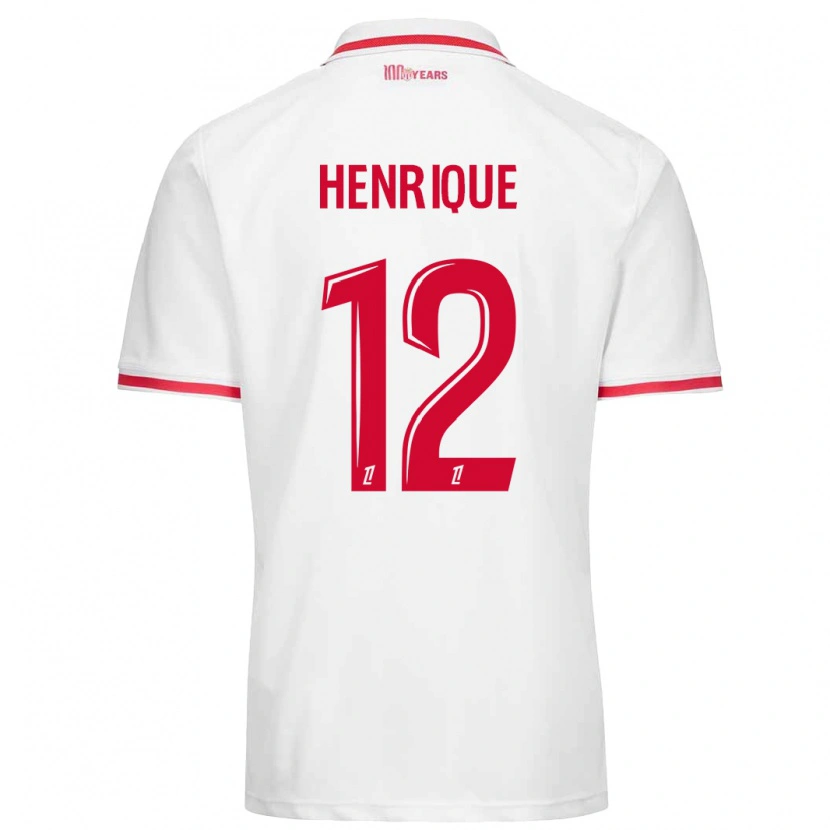 Danxen Mænd Caio Henrique #12 Hvid Rød Hjemmebane Spillertrøjer 2024/25 Trøje T-Shirt