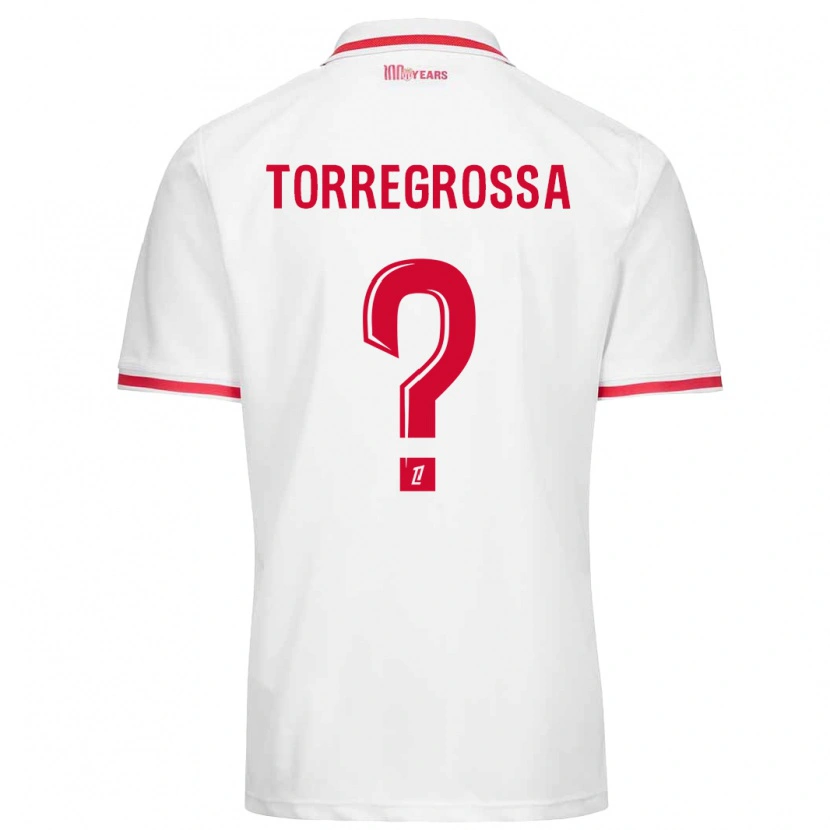 Danxen Mænd Hugo Torregrossa #0 Hvid Rød Hjemmebane Spillertrøjer 2024/25 Trøje T-Shirt