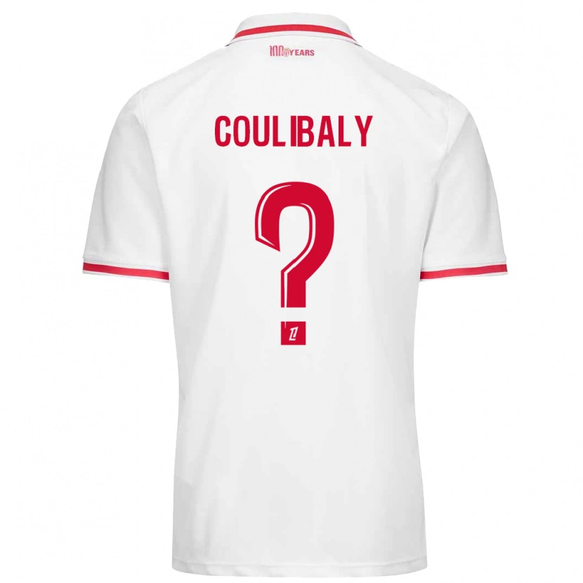 Danxen Mænd Mamadou Coulibaly #0 Hvid Rød Hjemmebane Spillertrøjer 2024/25 Trøje T-Shirt