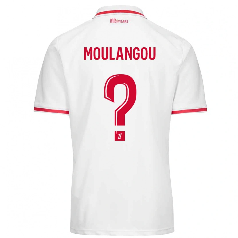 Danxen Mænd Kenan Moulangou #0 Hvid Rød Hjemmebane Spillertrøjer 2024/25 Trøje T-Shirt