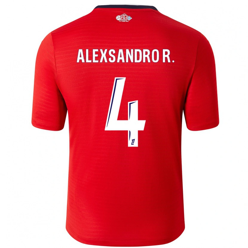 Danxen Mænd Alexsandro #4 Rød Hvid Hjemmebane Spillertrøjer 2024/25 Trøje T-Shirt