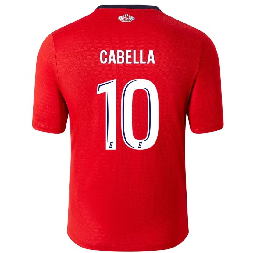 Danxen Mænd Rémy Cabella #10 Rød Hvid Hjemmebane Spillertrøjer 2024/25 Trøje T-Shirt