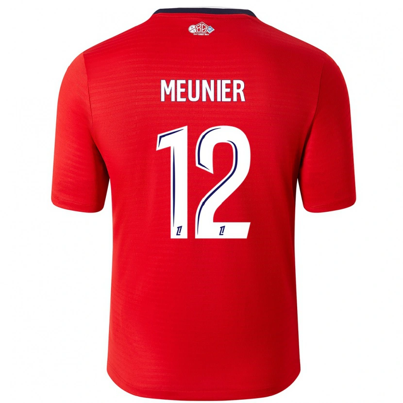 Danxen Mænd Thomas Meunier #12 Rød Hvid Hjemmebane Spillertrøjer 2024/25 Trøje T-Shirt