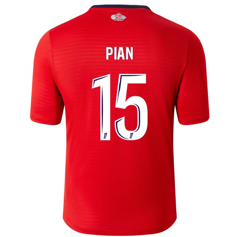 Danxen Mænd Julie Pian #15 Rød Hvid Hjemmebane Spillertrøjer 2024/25 Trøje T-Shirt