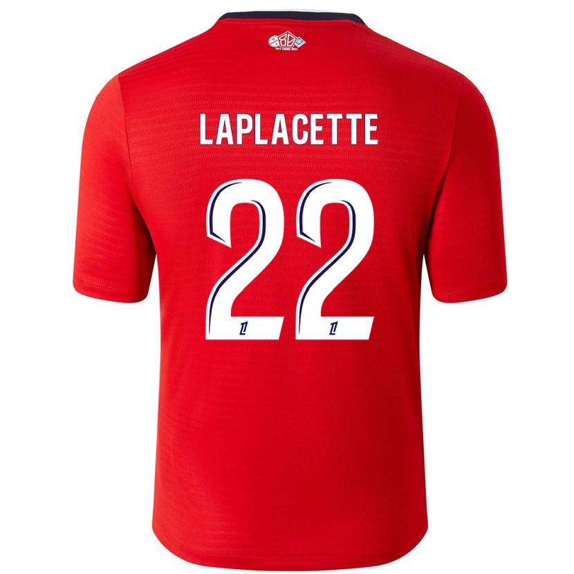 Danxen Mænd Tess Laplacette #22 Rød Hvid Hjemmebane Spillertrøjer 2024/25 Trøje T-Shirt