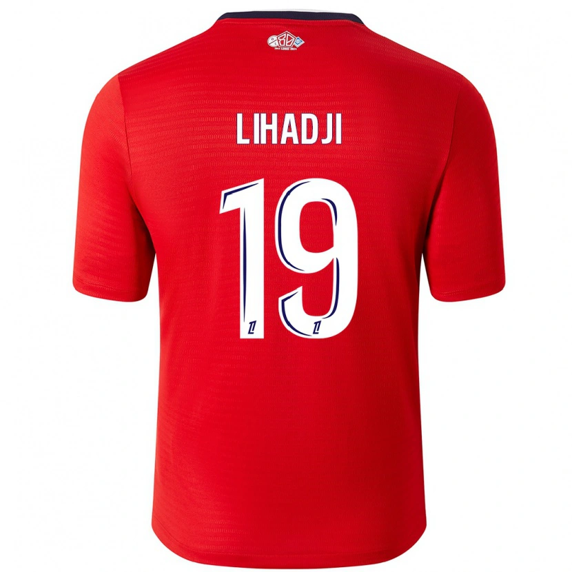 Danxen Mænd Isaac Lihadji #19 Rød Hvid Hjemmebane Spillertrøjer 2024/25 Trøje T-Shirt