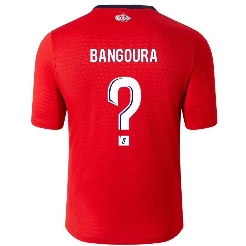 Danxen Mænd Abdoulaye Zakha Bangoura #0 Rød Hvid Hjemmebane Spillertrøjer 2024/25 Trøje T-Shirt